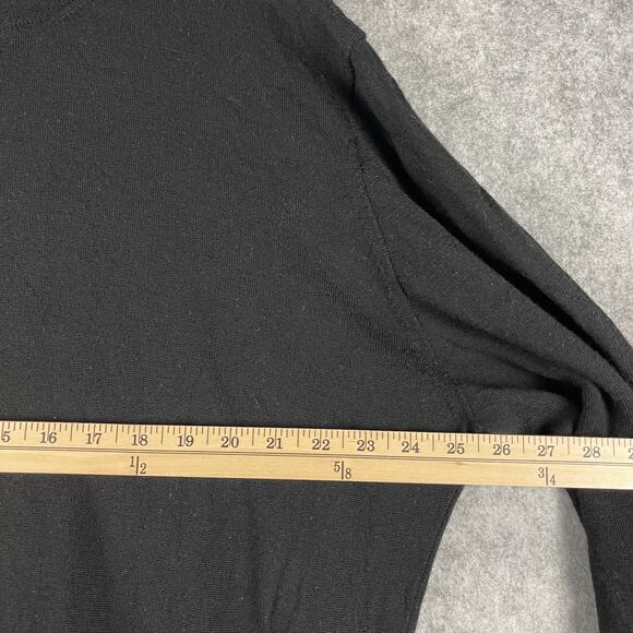 Son Of A Tailor Wool Sweater Mens 2XLT Black Crew Neck Minimal Preppy Hipster - Picture 5 of 11